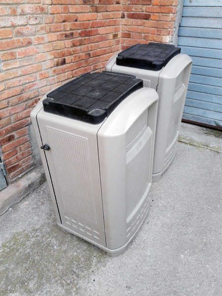 contendor residuos plastico - bandeja 50x35 109.5x61x59 2u